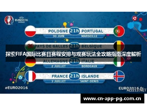 探索FIFA国际比赛日赛程安排与观赛玩法全攻略指南深度解析